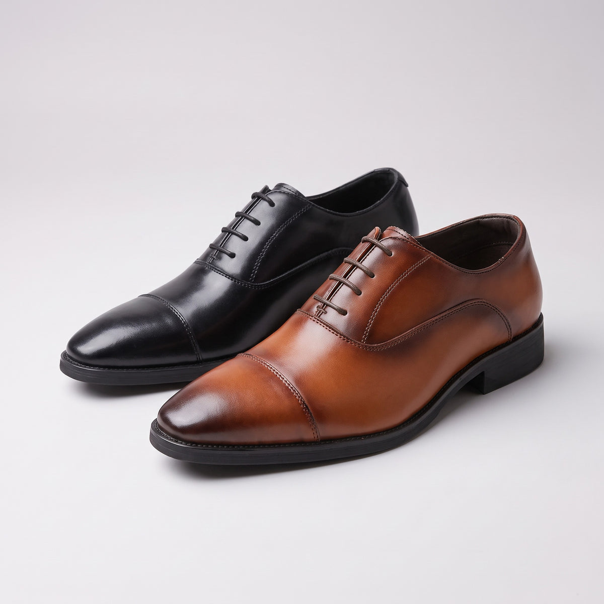 The Regent Oxford dress shoes in black and brown